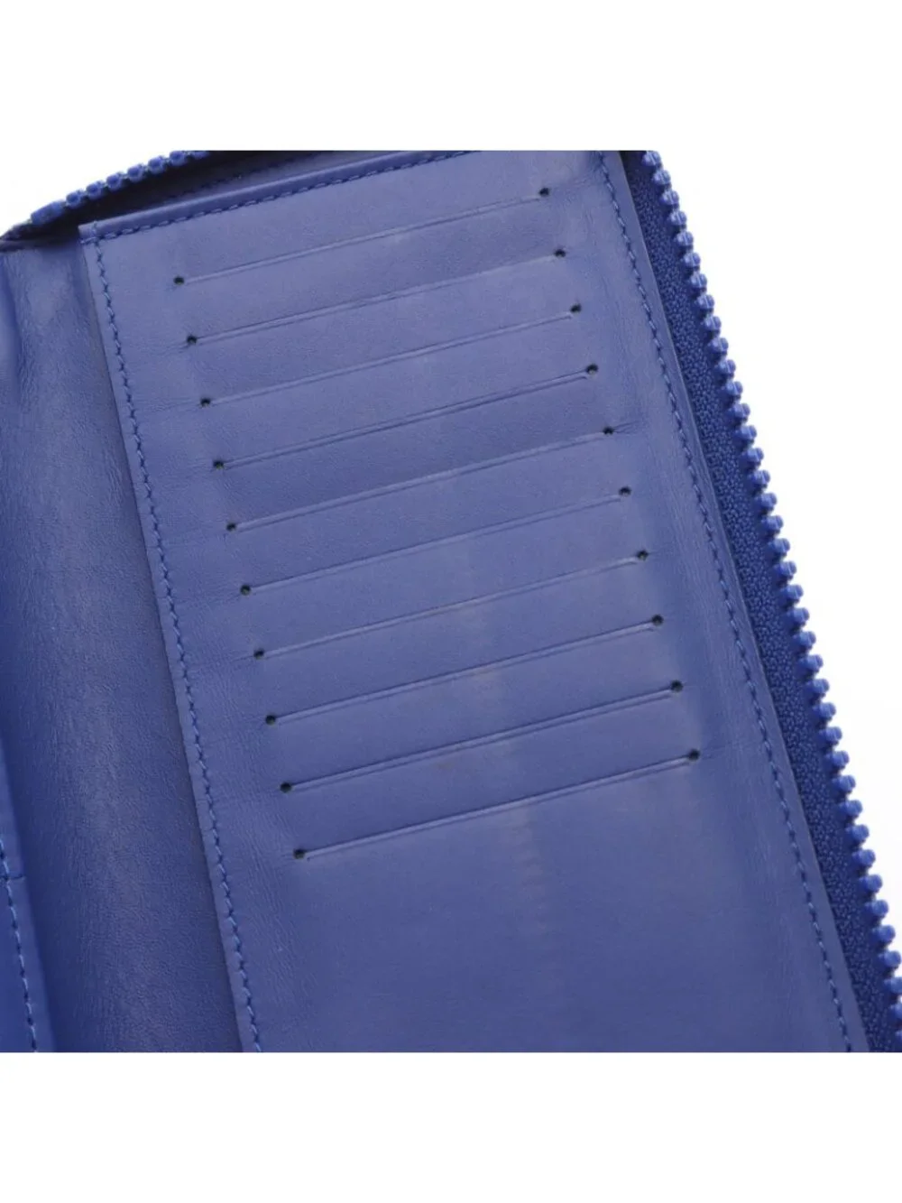 Louis Vuitton Round Long Wallet Zippy Long Vertical Matblue Neon Blue